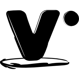 vippie esboçou o logotipo social Ícone