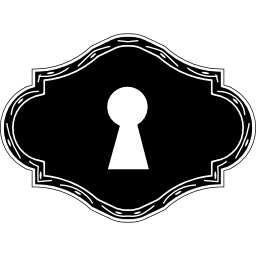 Keyhole in horizontal shape icon