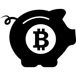 cerdo seguro de bitcoin icono