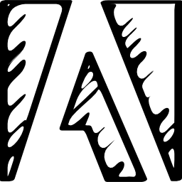 Adobe sketched logo outline icon