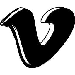 variante del logo esbozado de vimeo icono