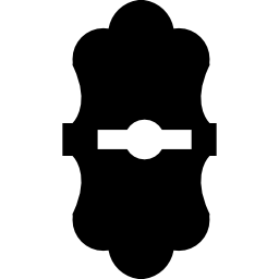 variante de trou de serrure avec bords incurvés Icône