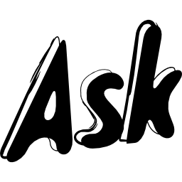 Ask website logo sketch variant icon