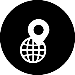 marcador de posición del mapa en la cuadrícula del globo icono