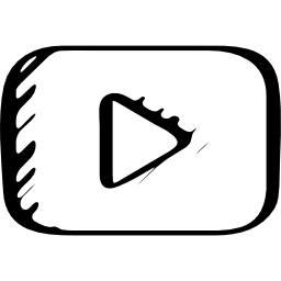 variante de croquis de bouton de lecture de symbole youtube Icône