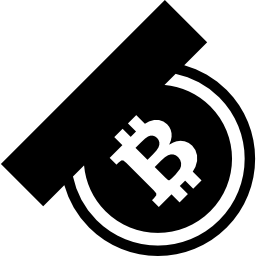 symbole bitcoin avec option de retrait Icône