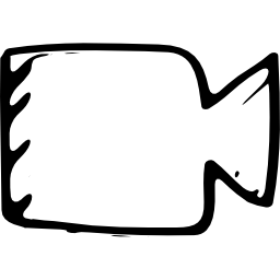variante de esboço de símbolo de vídeo Ícone