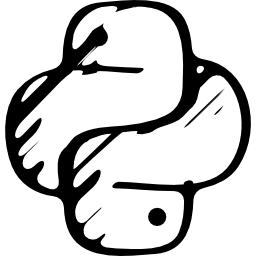 variante del logotipo de pyton esbozado icono