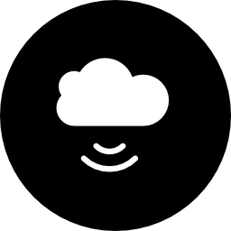 símbolo circular de conexão wi-fi na nuvem Ícone