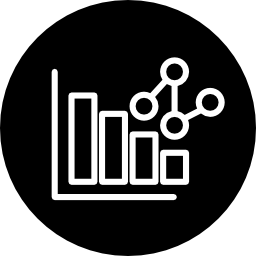 seo graficzny cienki zarys w kole ikona