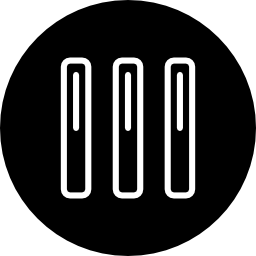 símbolo circular de disco duro icono