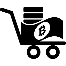 Bitcoin trolley icon