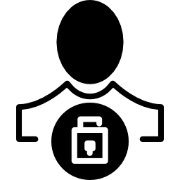 persoon beveiligingssymbool icoon