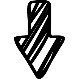 Sketched down arrow icon