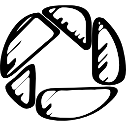 Picasa sketched logo outline icon