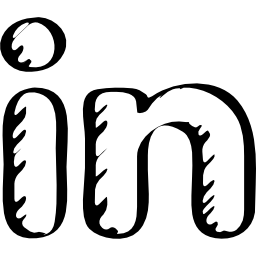 esboço do logotipo social do linkedin Ícone