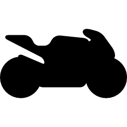 silhueta vista lateral preta da motocicleta Ícone
