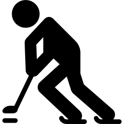 Ice hockey player icon