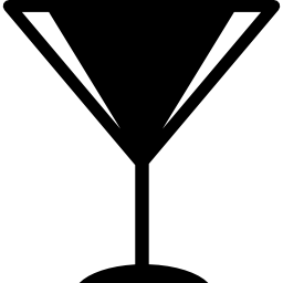 bicchiere da cocktail dalla vista laterale icona