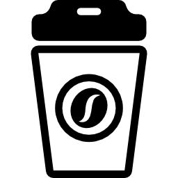 Soda or coffee covered glass icon