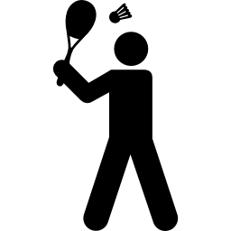 Badminton player icon