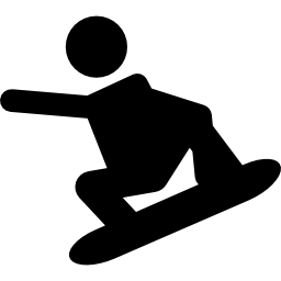 silhouette de snowboard extrême Icône
