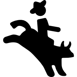 silhouette de rodéo Icône