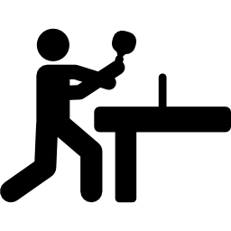 giocatore di ping pong icona