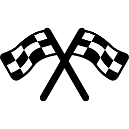 twee motorvlaggen icoon