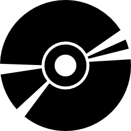 disco de forma circular negra icono