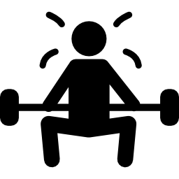 levantamiento de pesas paralímpico icono