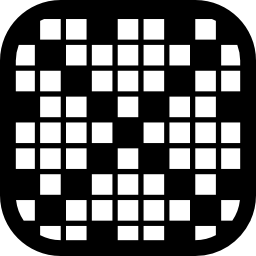 scrabble quadrato a scacchi arrotondato icona