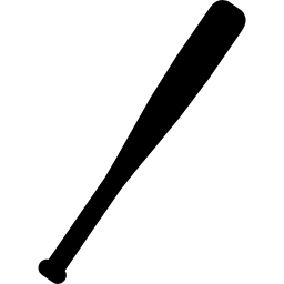 Baseball bat silhouette icon