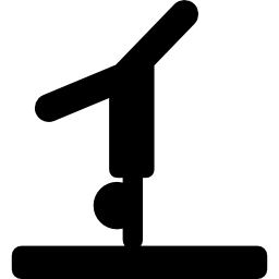 Gymnast posture silhouette icon