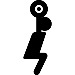 silueta lateral de levantamiento de pesas olímpico icono