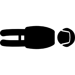 Olympic luge silhouette from top view icon