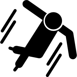 silueta de patinaje de velocidad icono