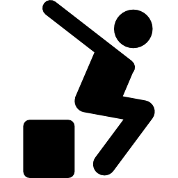Parkour silhouette of extreme sport icon