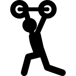 silueta de levantamiento de pesas icono