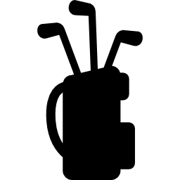 equipo de bolsa de golf con juego de palos. icono
