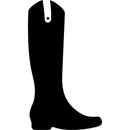 Boot tall and black icon