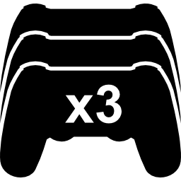 drie ps-besturingselementen voor games icoon