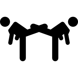 Taekwondo silhouettes icon