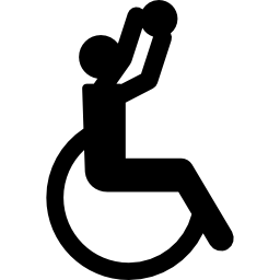 silhueta do basquete paralímpico Ícone