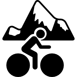 ciclismo in montagna icona