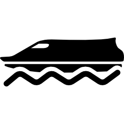 Boat on water icon