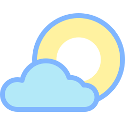 Clouds and sun icon