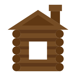 maison en bois Icône