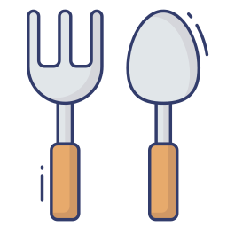 cuillère et fourchette Icône