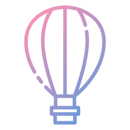 Hot air balloon icon